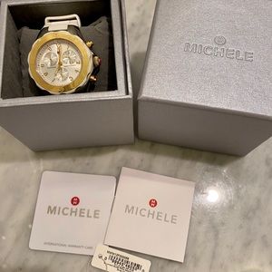 Michele watch Tahitian jelly bean white